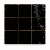 Black Handcrafted Moroccan 4×4 Zellige Tile