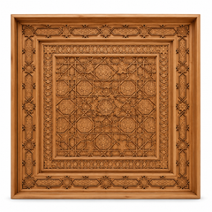 Moroccan Cedar Wood Ceiling Panel – Full Lattice Arabesque
