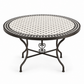 Black & White Zellige Mosaic Dining Table