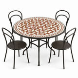 Terracotta & Cream Zellige Mosaic Dining Table