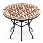 Terracotta & Cream Zellige Mosaic Dining Table