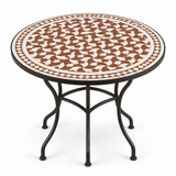Terracotta & Cream Zellige Mosaic Dining Table