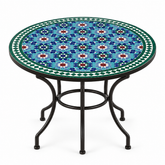 Turquoise & Blue Zellige Mosaic Dining Table
