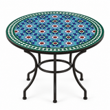 Turquoise & Blue Zellige Mosaic Dining Table