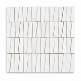 White Handcrafted Moroccan 1×4 Zellige Tile
