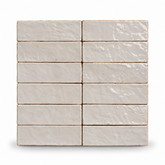 Natural White Handcrafted Moroccan 2×6 Zellige Tile