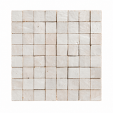 Natural White Handcrafted Moroccan 2×2 Zellige Tile