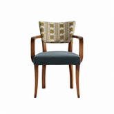 Mid-Century Modern Velvet Armchair