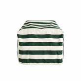 Forest Green Striped Lounge Chair