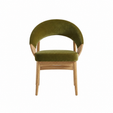 Curved Velvet Dining Chair