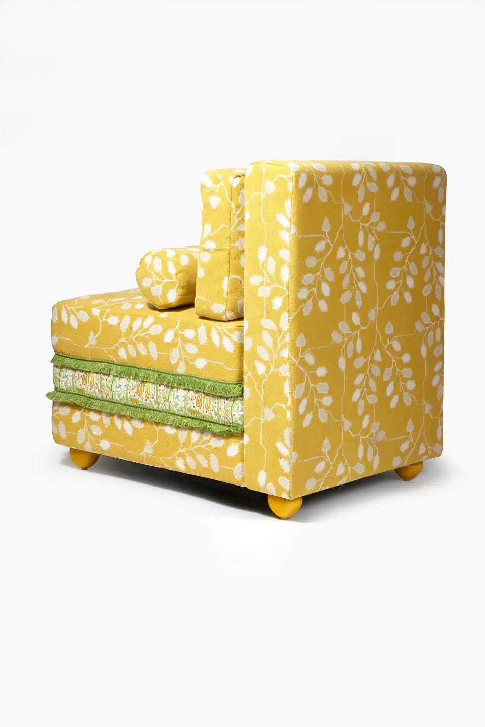 Retro Patterned Low Back Slipper Chair