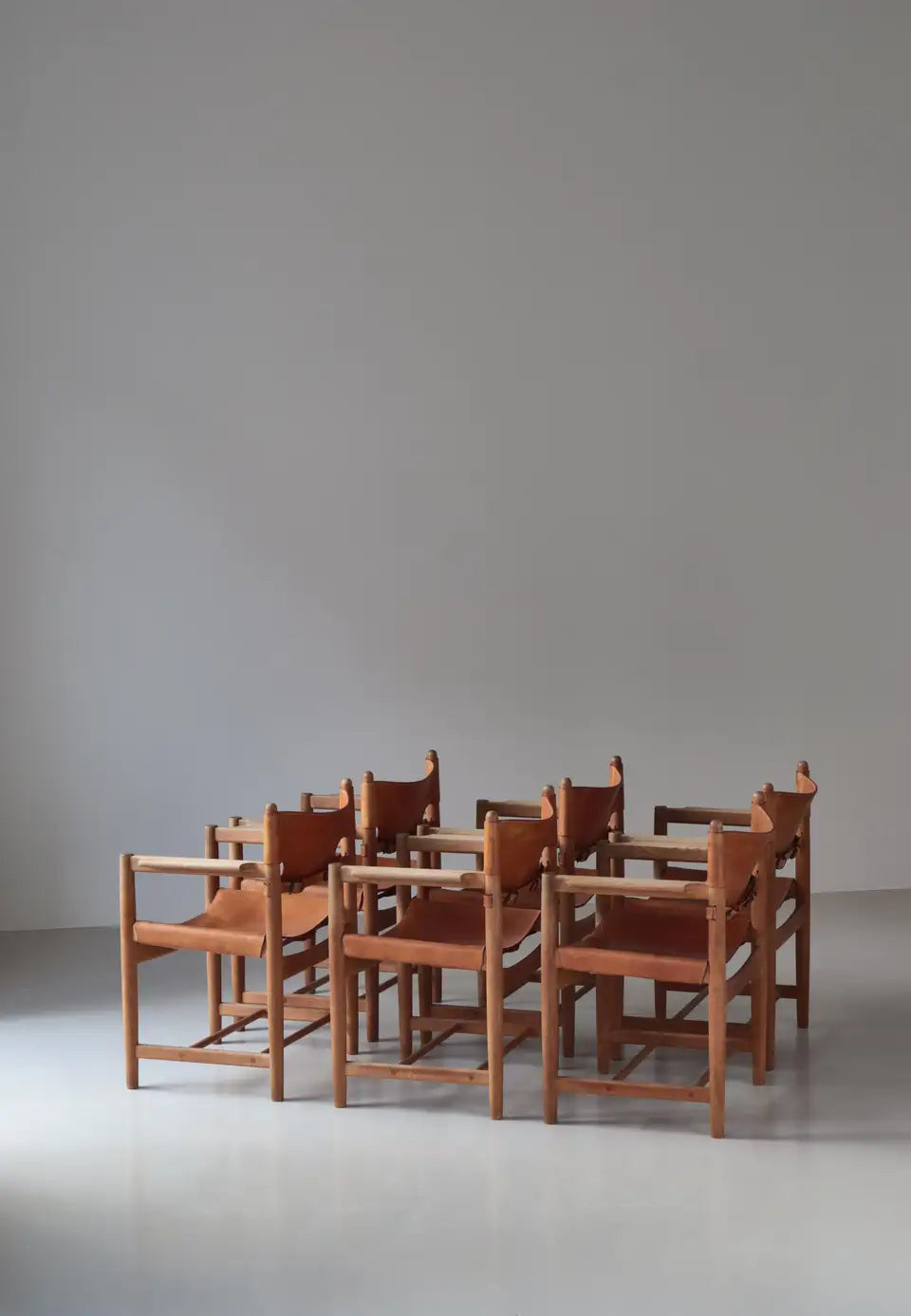 Vintage Danish Oak and Leather Chairs