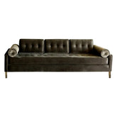 Classic Tufted Green Velvet Sofa