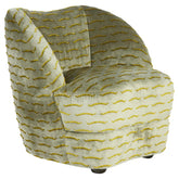 Sage Velvet Embroidered Swivel Accent Chair