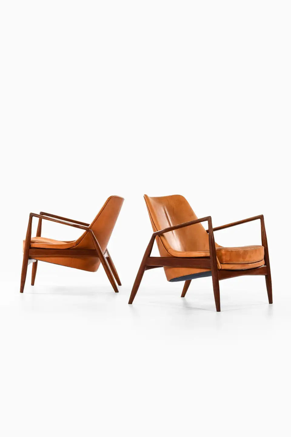 Classic Retro Leather Accent Chair Set