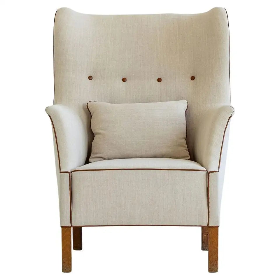 Whimsical Hand-Carved Wooden Leaf Chair