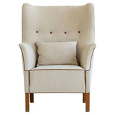 Whimsical Hand-Carved Wooden Leaf Chair