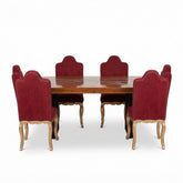 Handcrafted Velvet Dining Suite