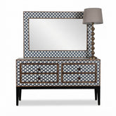 Navy Bone Inlay Vanity & Mirror