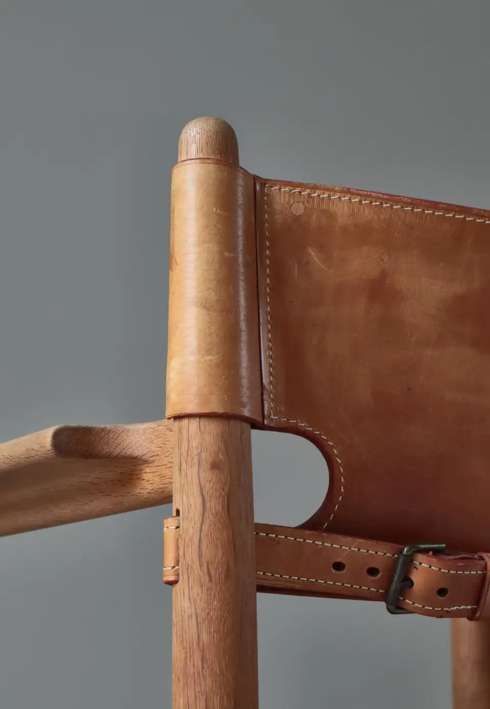 Vintage Danish Oak and Leather Chairs