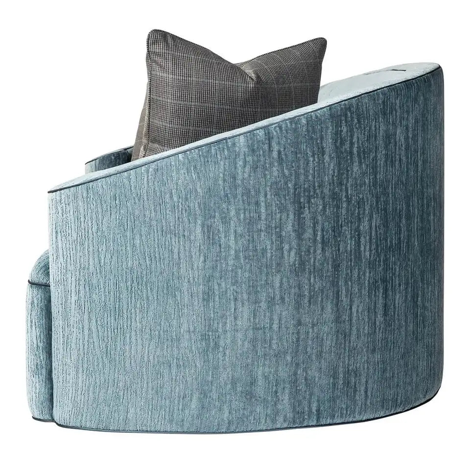 Contemporary Curved Setee with Accent Pillows