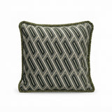 Textured Sage Geometric Boho Throw Pillow