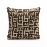 Modern Brown Abstract Pattern Accent Pillow