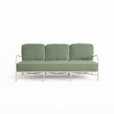 Sage Linen Wrought Iron Sofa