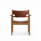 Vintage Danish Oak and Leather Chairs
