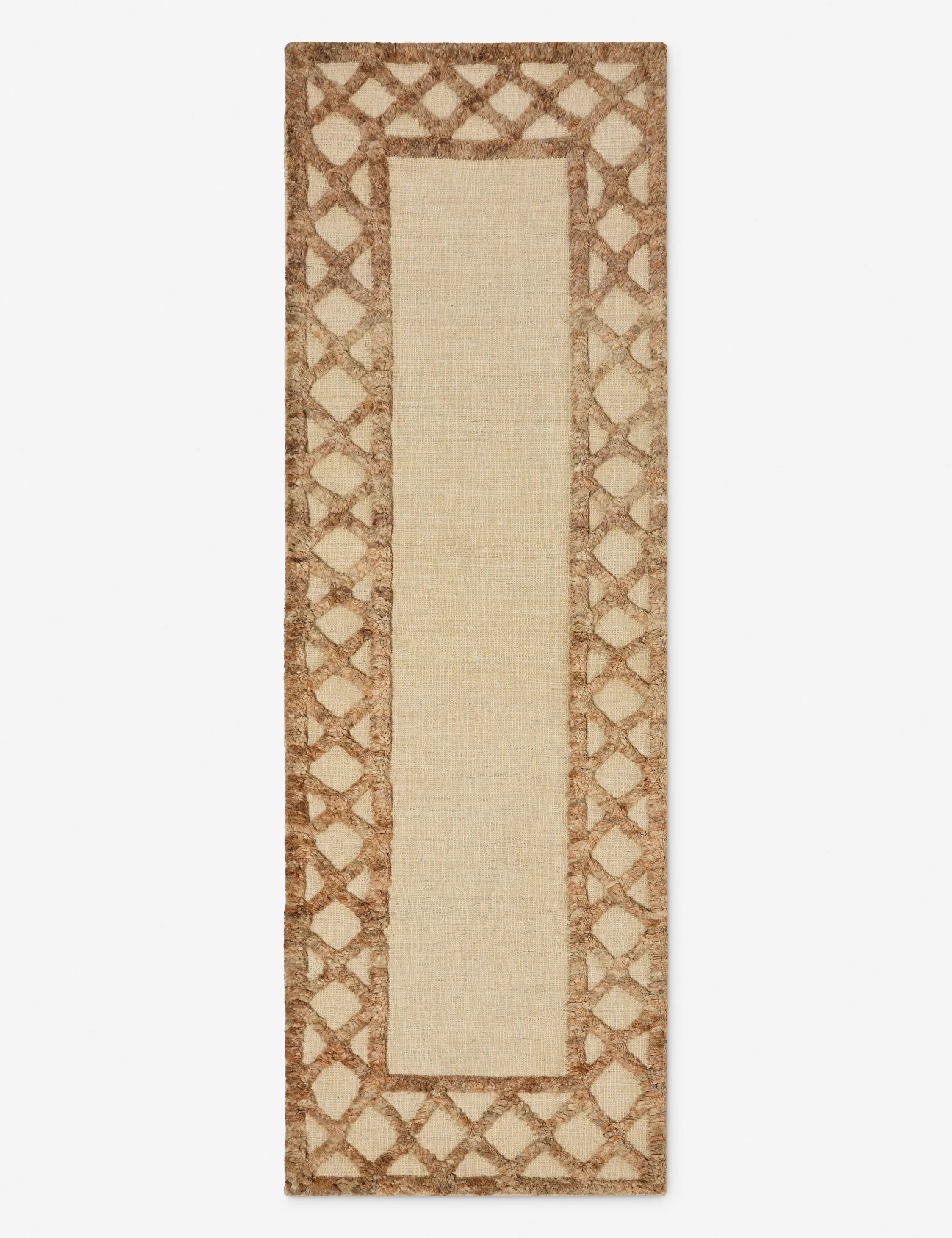 Handwoven Natural Jute Border Rug