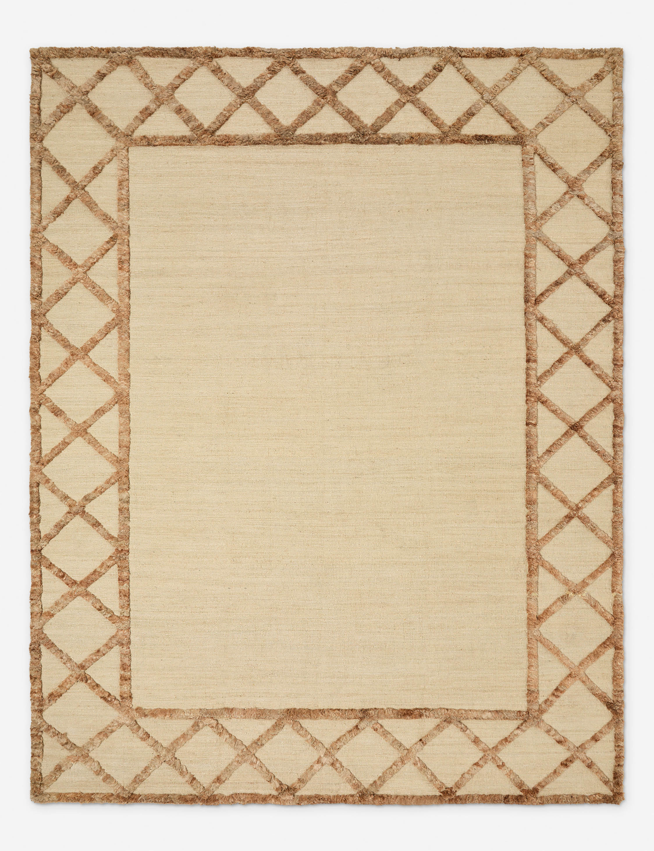 Handwoven Natural Jute Border Rug