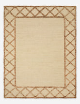 Handwoven Natural Jute Border Rug