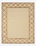 Handwoven Natural Jute Border Rug
