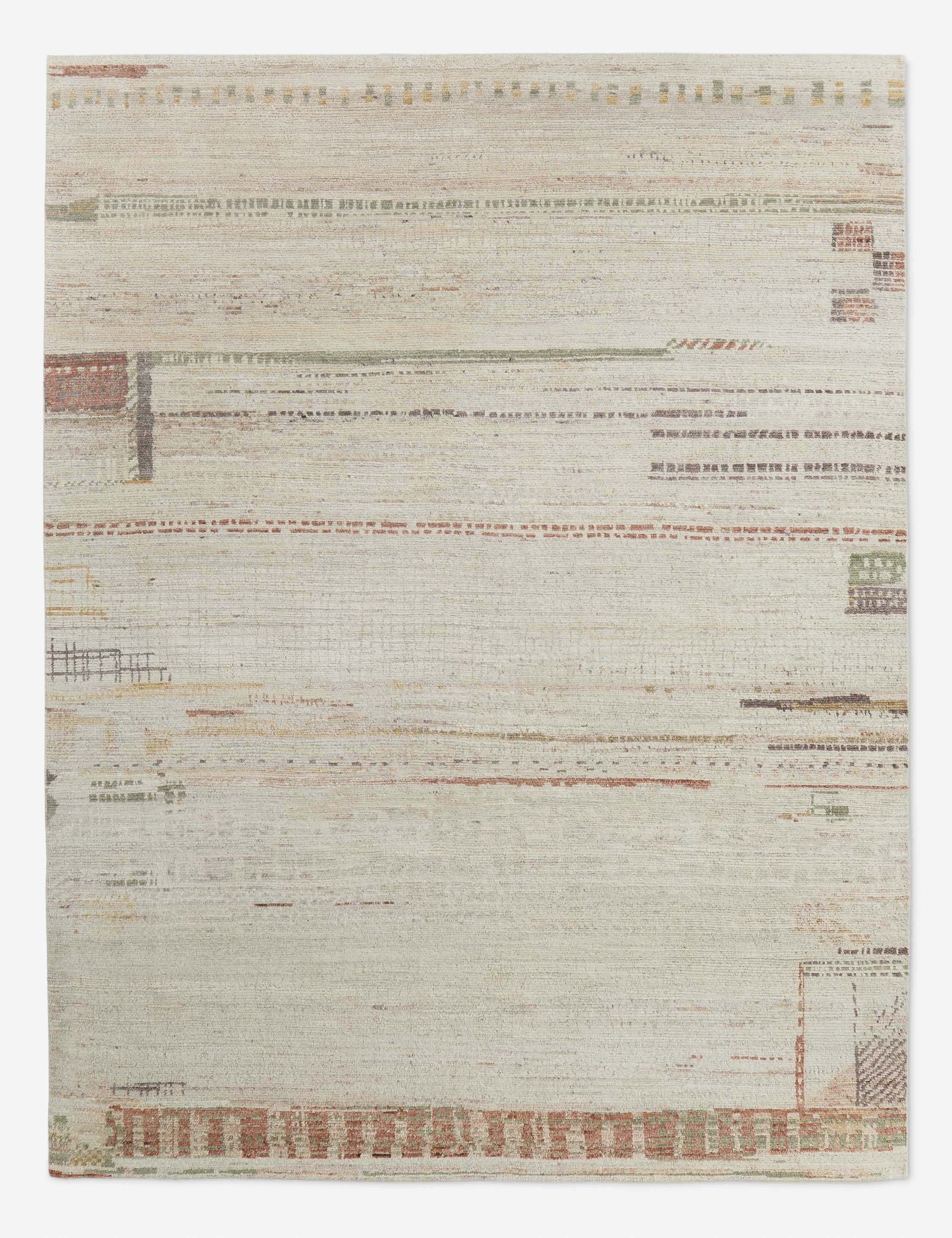 Abstract Earth Tones Modern Rug