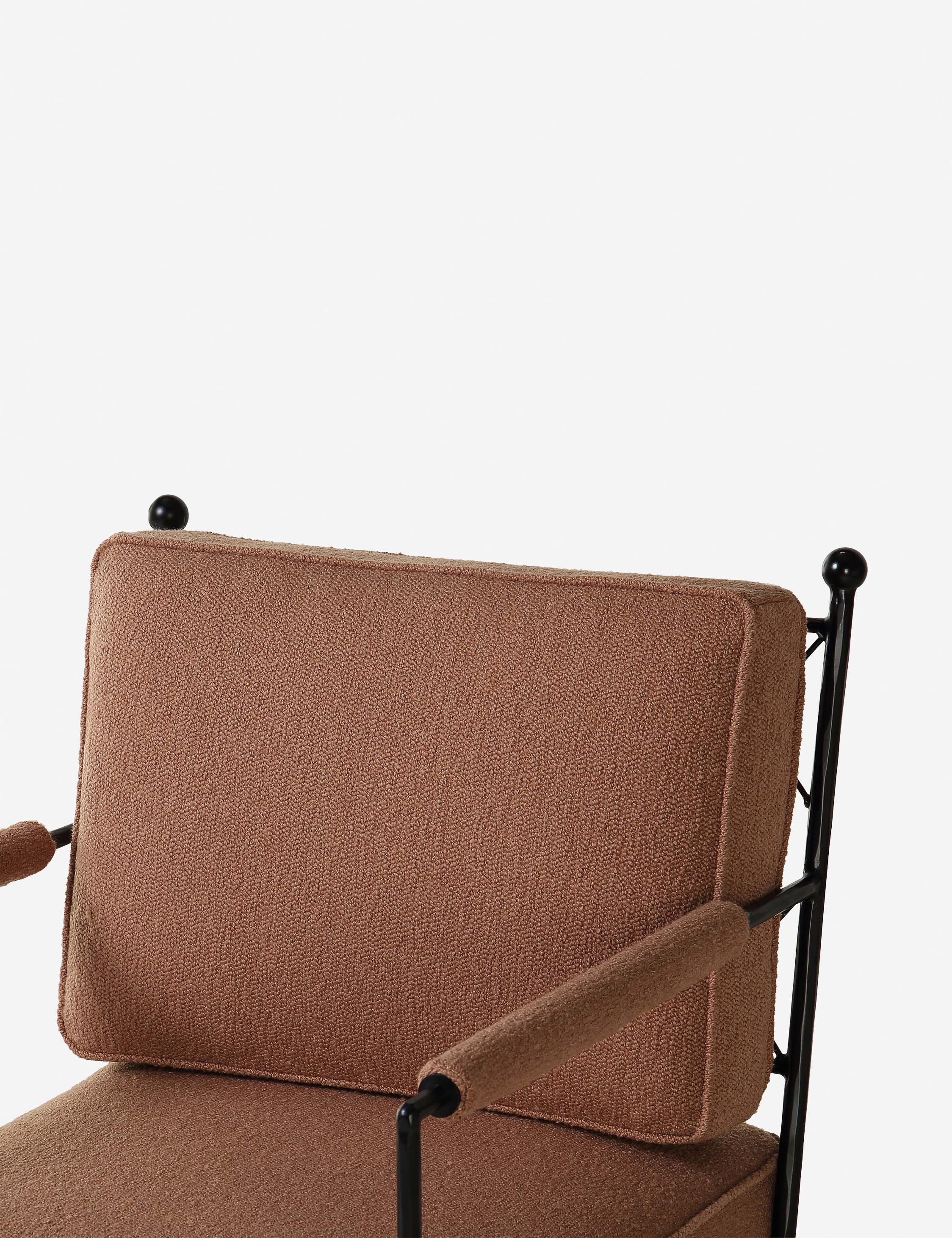 Industrial Terracotta Lounge Chair