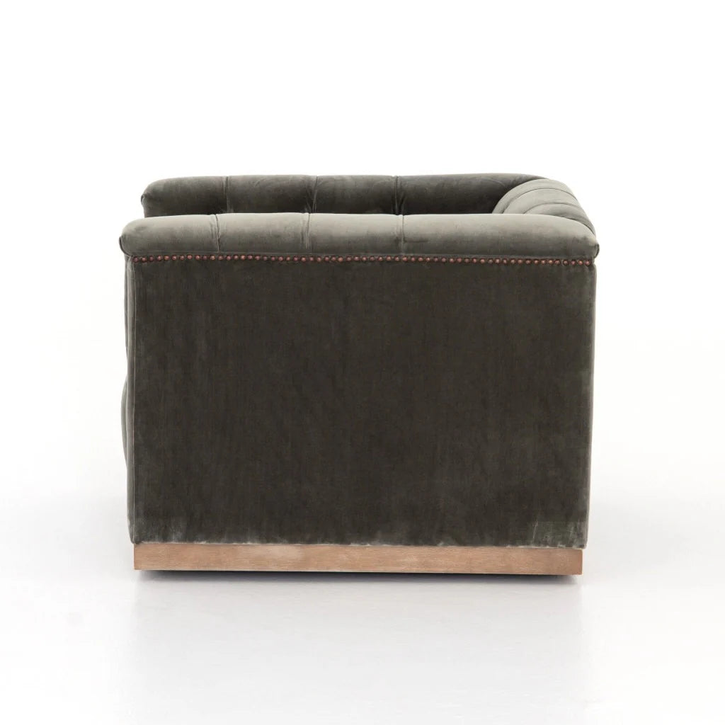 Maxx Tufted Velvet Swivel Chair