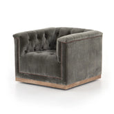 Maxx Tufted Velvet Swivel Chair