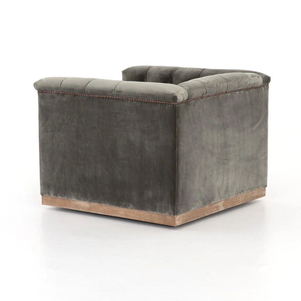 Maxx Tufted Velvet Swivel Chair
