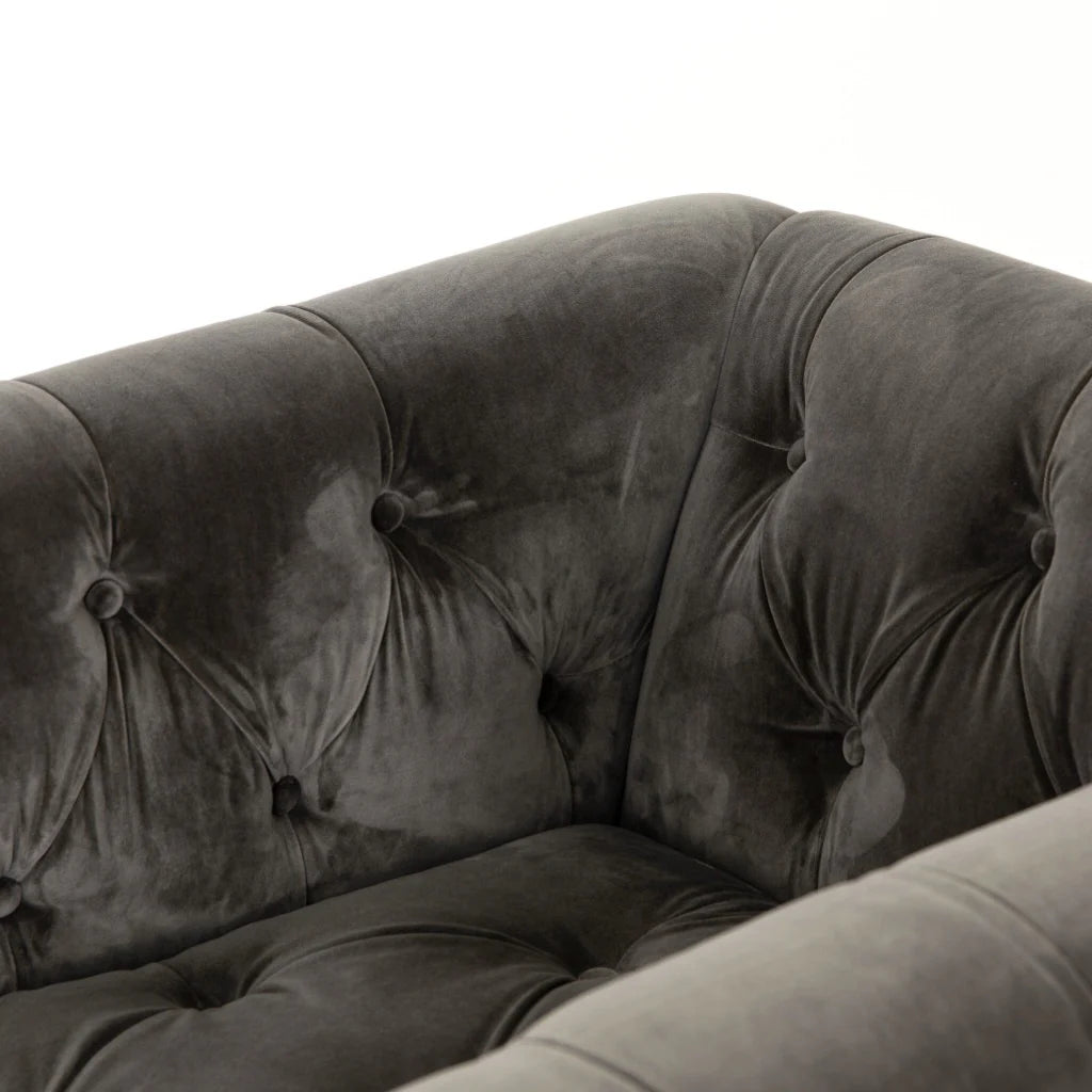 Maxx Tufted Velvet Swivel Chair