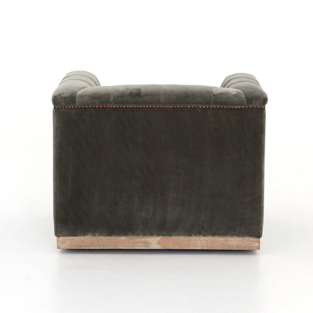 Maxx Tufted Velvet Swivel Chair