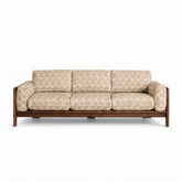 Mid-Century Patterned Timber Sofa