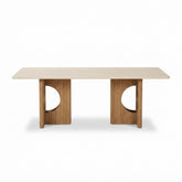 Sculptural Travertine Dining Table