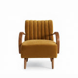 Art Deco Ribbed Velvet Chair