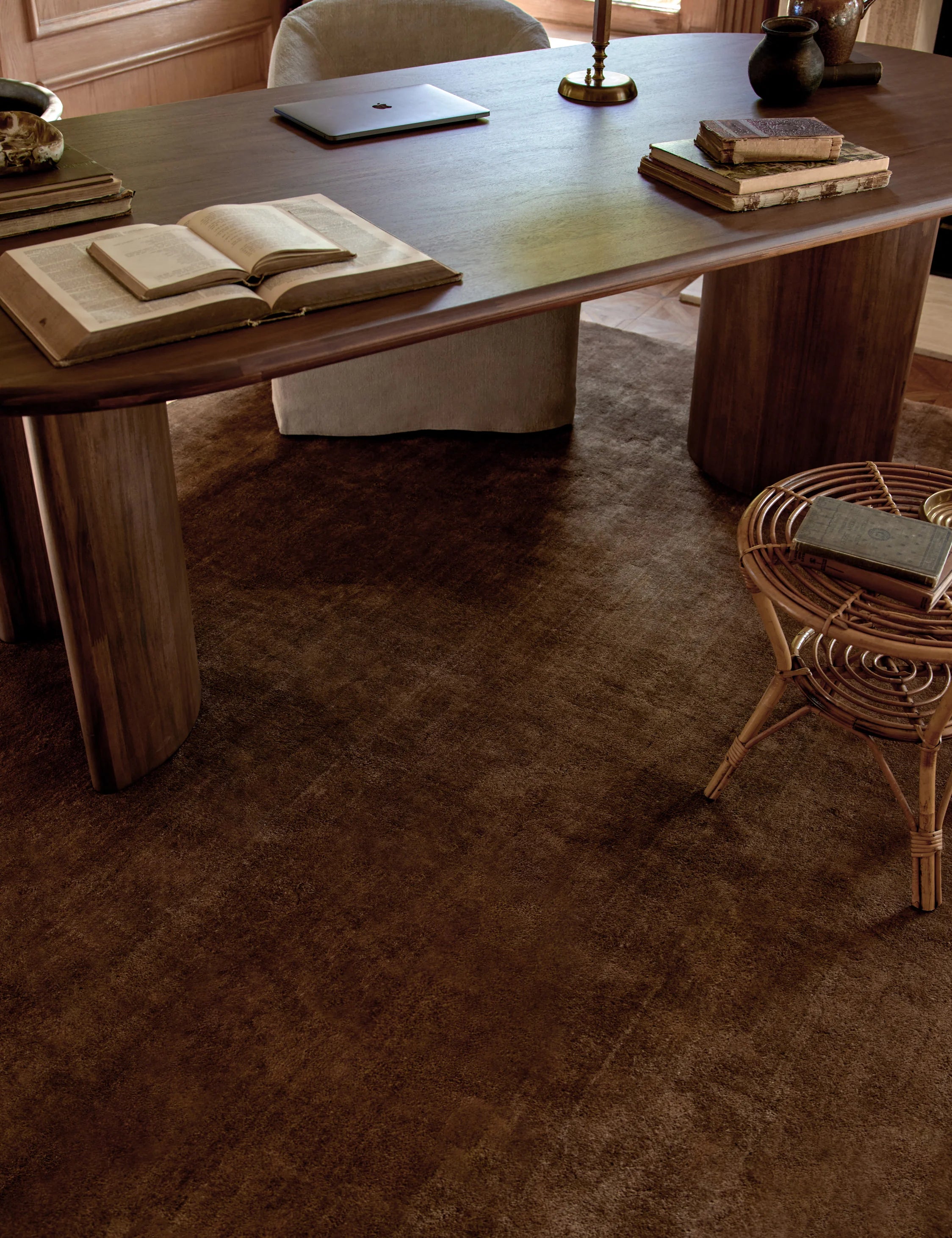 Plush Copper Velvet Lustre Rug