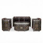 Bone Inlay & Metal Living Room Suite