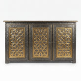 Hammered Brass & Silver Sideboard