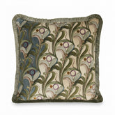Art Nouveau Floral Fringed Accent Pillow