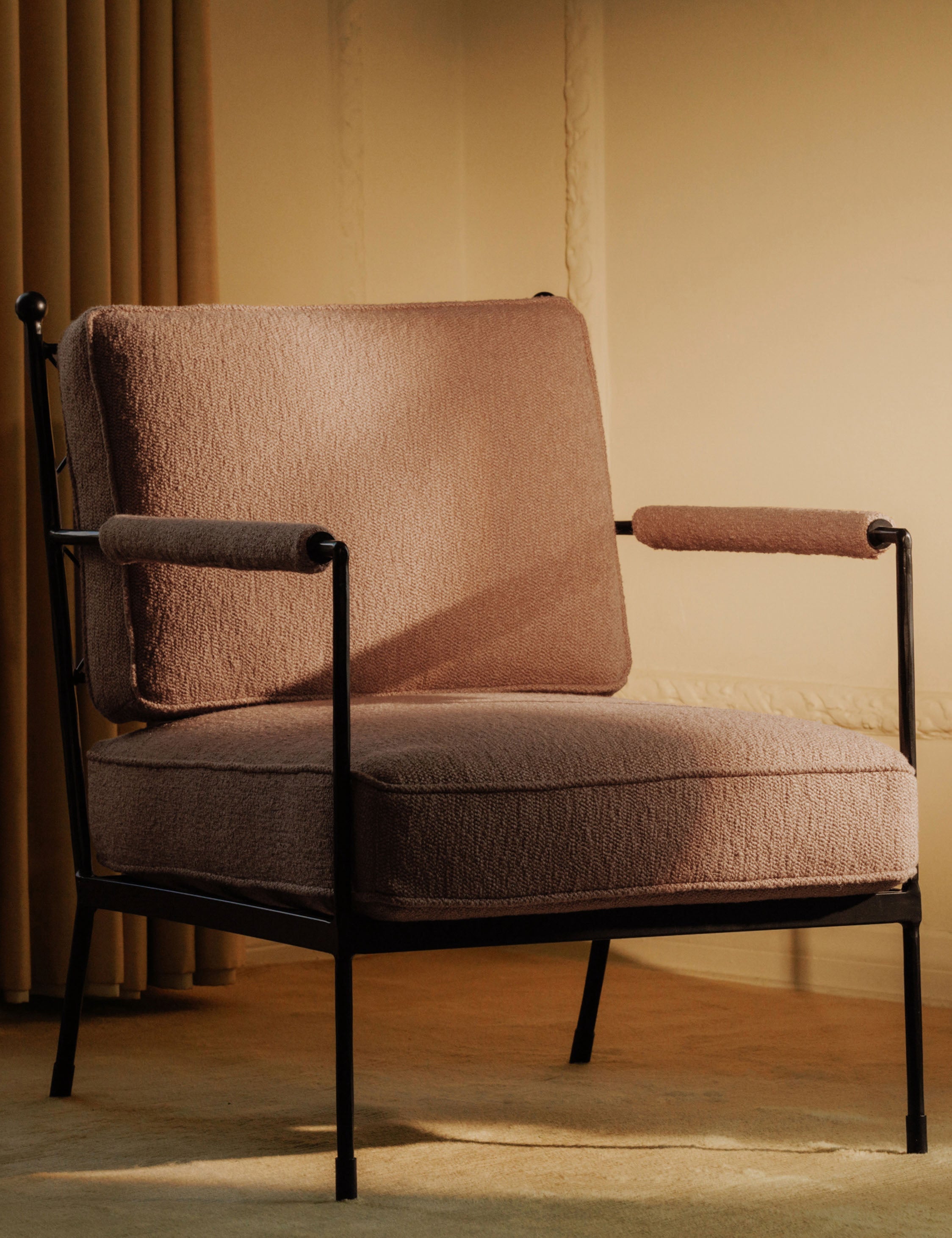 Industrial Terracotta Lounge Chair