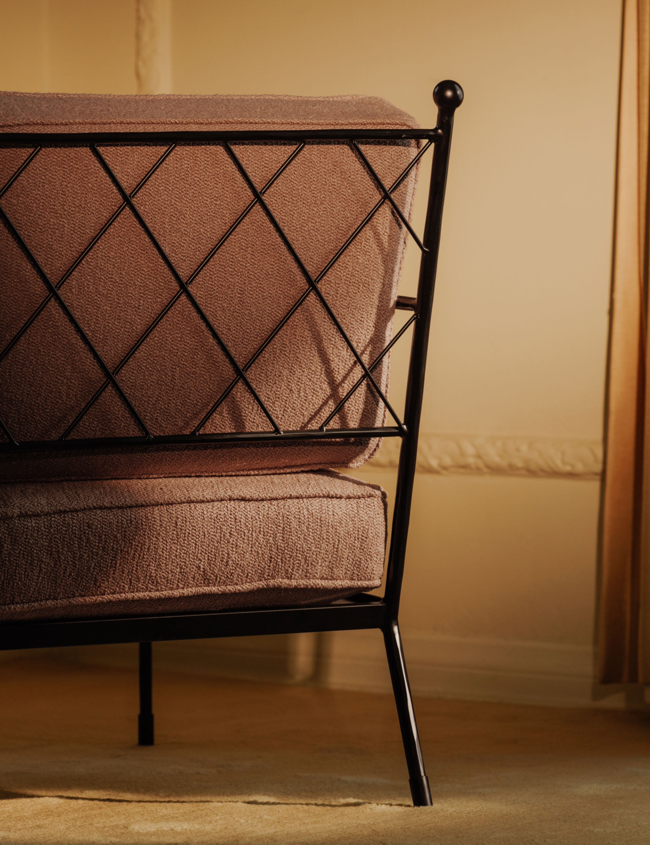 Industrial Terracotta Lounge Chair