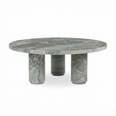 Modern Round Marble Pedestal Coffee Table